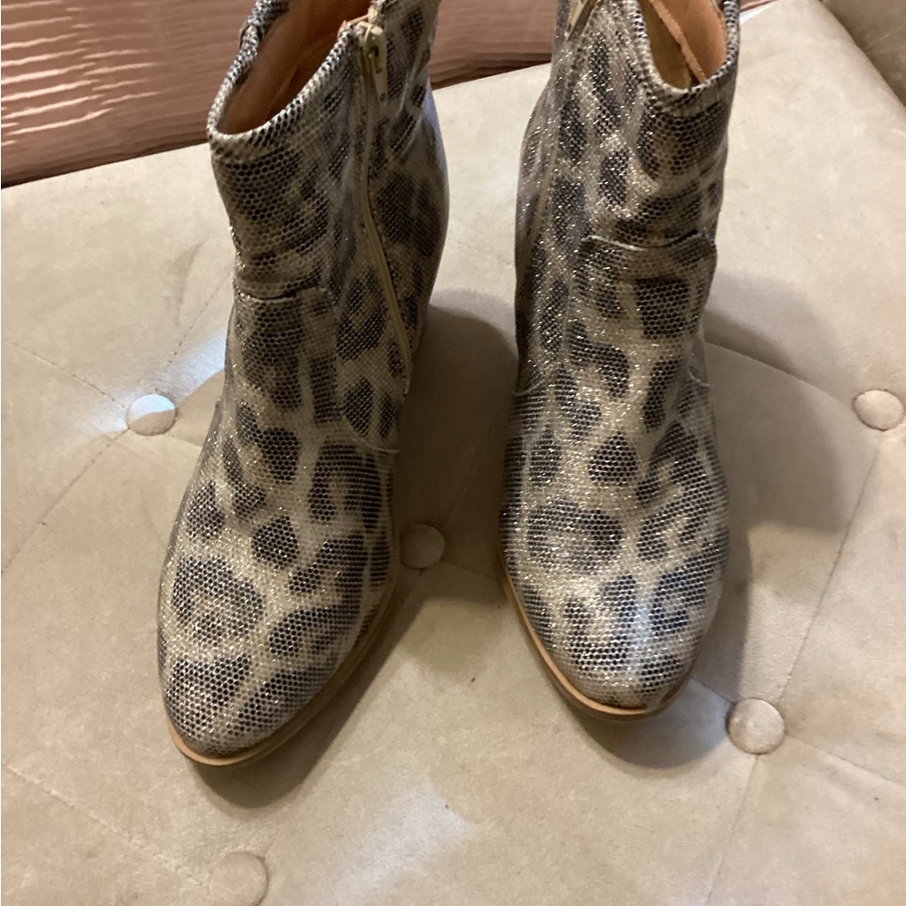 Leopard Print Ankle Boots